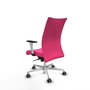 PIQUERAS Y CRESPO Silla Albacete Confidente Rosa con Mecanismo Sincro y Base de Aluminio