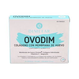 DIMEFAR Ovodim Colageno Con Ovomet 30Cap. Suplemento para Cartílagos con Colágeno Hidrolizado y Membrana de Huevo Ovomet®