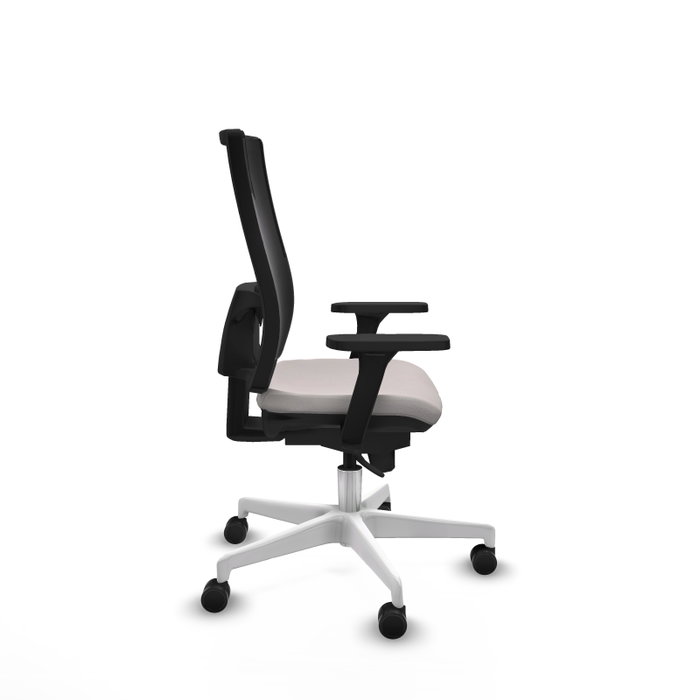 PIQUERAS Y CRESPO Silla de oficina Horna con mecanismo Sincro Blanco y Negro