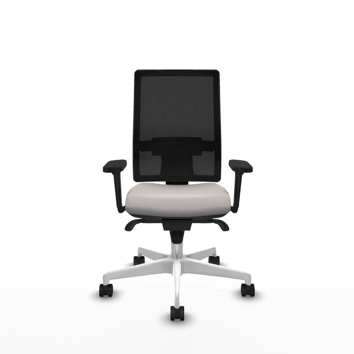 PIQUERAS Y CRESPO Silla de oficina Horna con mecanismo Sincro Blanco y Negro