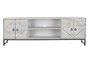 DKD Home Decor Mueble TV Blanco Negro 180 x 40 x 60 cm