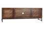 DKD Home Decor Mueble TV Blanco Negro 180 x 40 x 60 cm