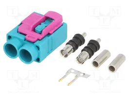 4CARMEDIA Conector de Antena FAKRA Recto para RG174 Azul Marino
