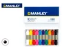 Manley Estuche de Ceras de Colores Surtidos 60mm de 10 Unidades