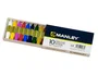 Manley Estuche de Ceras de Colores Surtidos 60mm de 10 Unidades