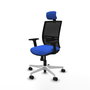 PIQUERAS Y CRESPO Silla de oficina Yunquera con mecanismo Sincro, Azul y Negro