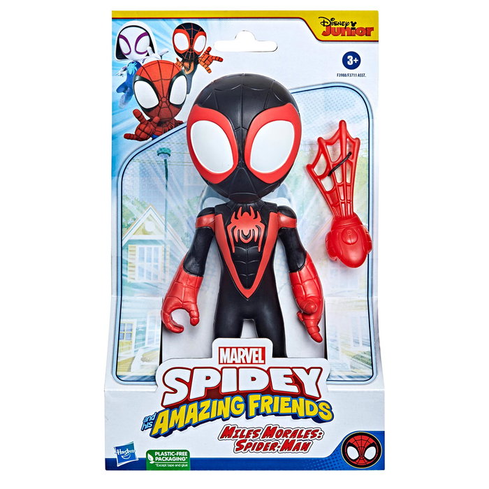 Hasbro Spidey Figura Superhéroe Miles Morales F3988 Marvel Gigante 22.5cm
