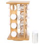 Cook Concept Especiero Giratorio 16 Botes Bambú y Cristal Cocina