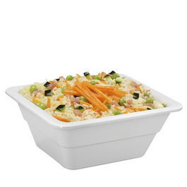 Vollrath Pujadas Cubeta Gn 1/6-100 de Melamina Blanca, 100 unidades, 10 cm de alto