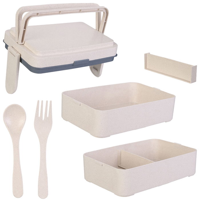 Cook Concept Fiambrera 2 Pisos Con Cubiertos Eco Concept Ecológica Apta Microondas