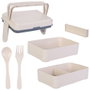 Cook Concept Fiambrera 2 Pisos Con Cubiertos Eco Concept Ecológica Apta Microondas