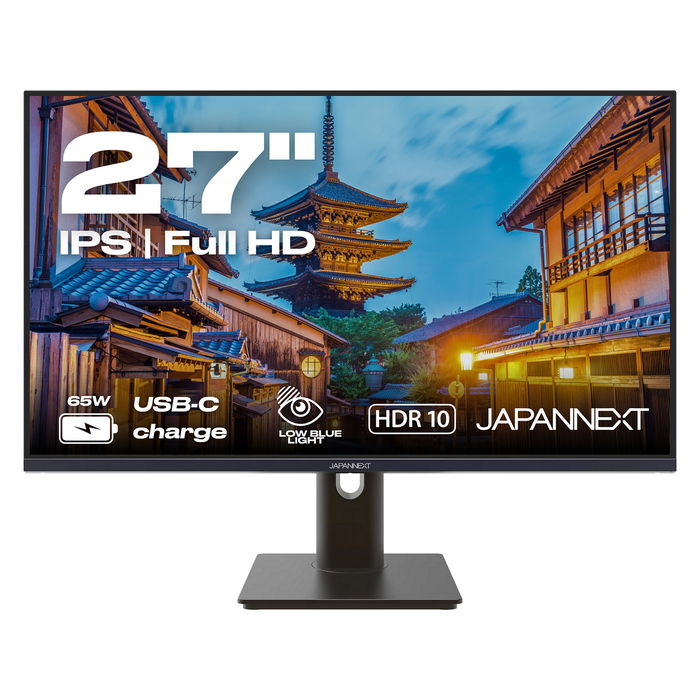 JAPANNEXT Monitor LED IPS de 27 pulgadas Full HD (68,6 cm) 1920x1080, 100 Hz, 8 ms, FreeSync, Altavoces, Montaje VESA, 65W USB-C, Negro (JN-IPS27FHDR-C65W-HSP) JAPANNEXT Monitor LED IPS de 27 pulgadas Full HD (68,6 cm) 1920x1080, 100 Hz, 8 ms, FreeSync, Altavoces, Montaje VESA, 65W USB-C, Negro (JN-IPS27FHDR-C65W-HSP)