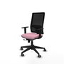 PIQUERAS Y CRESPO Silla de oficina Horna, Rosa y Negro, Mecanismo Sincro/Traslack
