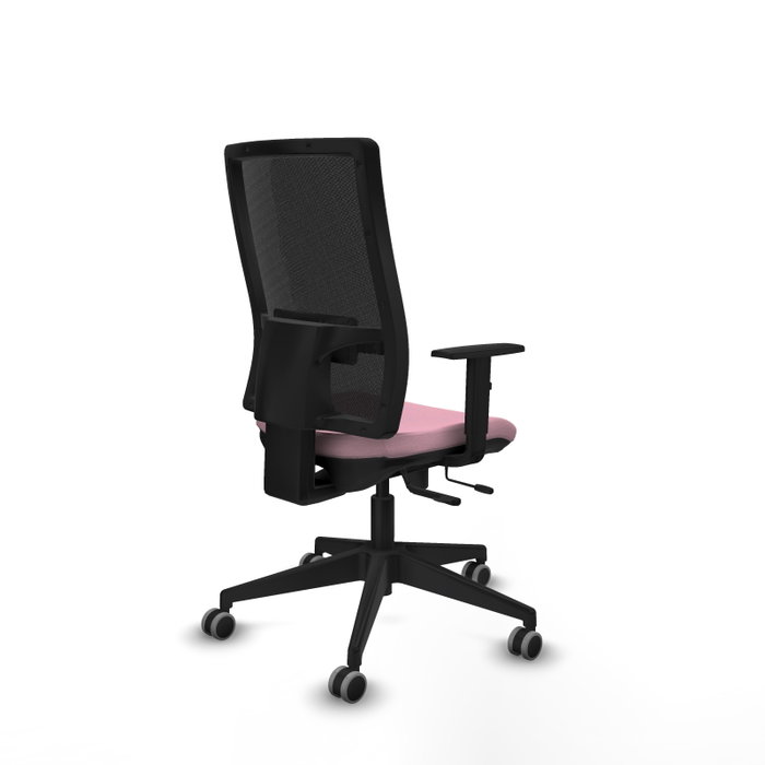 PIQUERAS Y CRESPO Silla de oficina Horna, Rosa y Negro, Mecanismo Sincro/Traslack PIQUERAS Y CRESPO Silla de oficina Horna, Rosa y Negro, Mecanismo Sincro/Traslack