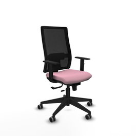 PIQUERAS Y CRESPO Silla de oficina Horna, Rosa y Negro, Mecanismo Sincro/Traslack