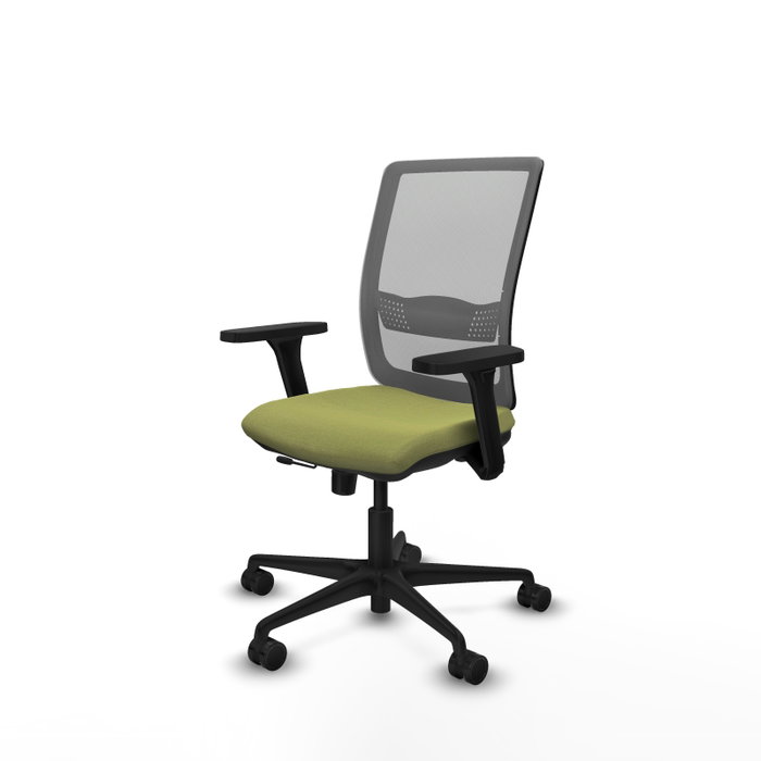 PIQUERAS Y CRESPO Silla de oficina Haches con mecanismo Sincro/Traslack Verde oliva y Gris