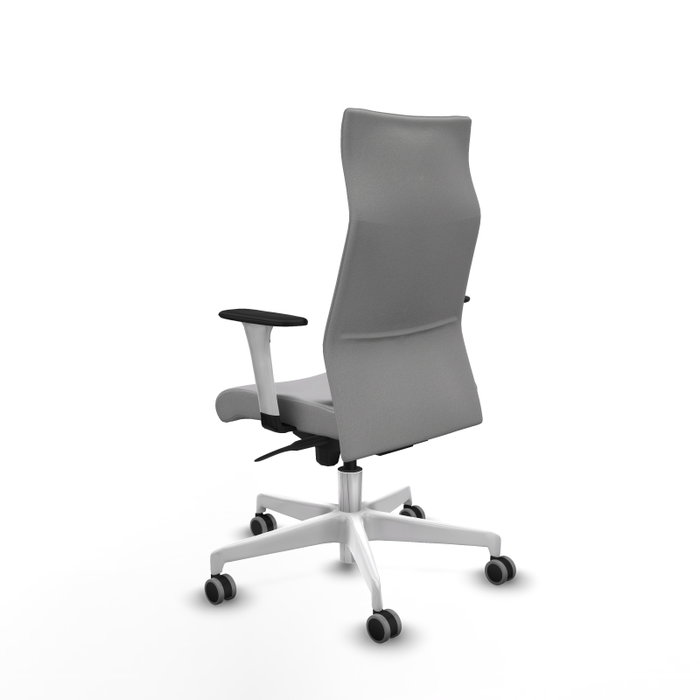Sillón Albacete con mecanismo Sincro tapizada con Tela color Gris claro. Equipado con Base poliamida blanca, Brazos 1D y Ruedas 65 mm parqué Sillón Albacete con mecanismo Sincro tapizada con Tela color Gris claro. Equipado con Base poliamida blanca, Brazos 1D y Ruedas 65 mm parqué