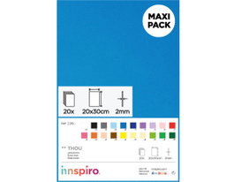 Innspiro Goma EVA azul láminas 20x30cm x 2mm (20 unidades)