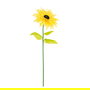 Flor Gerbera Amarillo Artificial 40 X 40 X 125 cm (Set de 2)