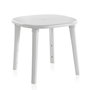 Shaf Mesa Ovalada Cancún Blanco Resina Exterior 80x80x73 cm