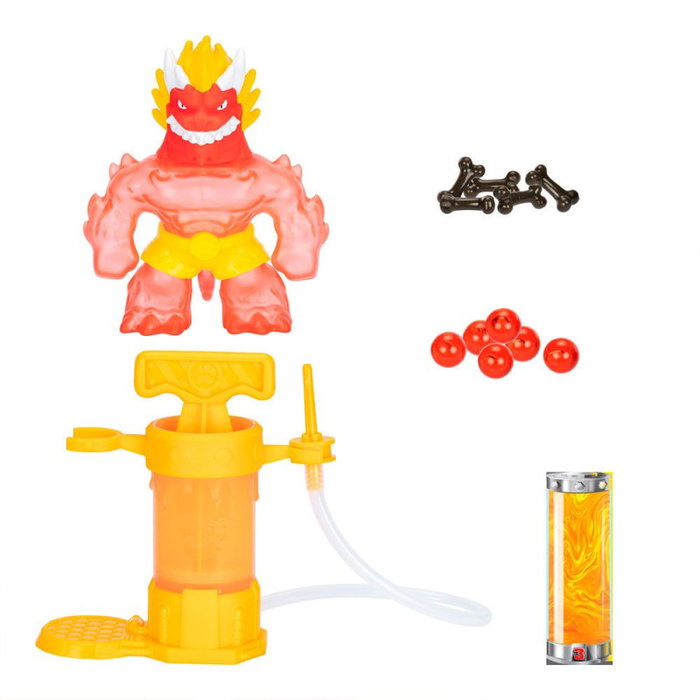 Goo Jit Zu Hero Creator Blazagon - Figura de Héroes Interactiva, Crea y Personaliza tu Figura, Kit con Estación de Rellenado, Bomba Manual y Accesorios, Edad +4 Años