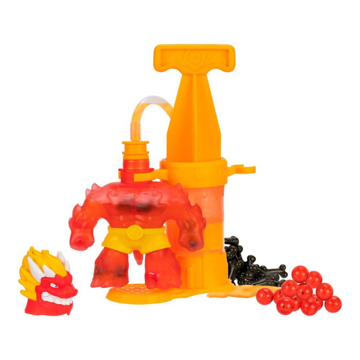 Goo Jit Zu Hero Creator Blazagon - Figura de Héroes Interactiva, Crea y Personaliza tu Figura, Kit con Estación de Rellenado, Bomba Manual y Accesorios, Edad +4 Años