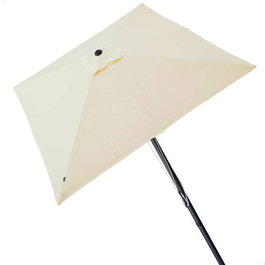 Parasol Aktive Crema Aluminio Acero 270 x 270 cm