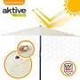 Aktive Parasol de Terraza Cuadrado 270x270 cm con Chimenea y Mástil de Aluminio 4.8 cm