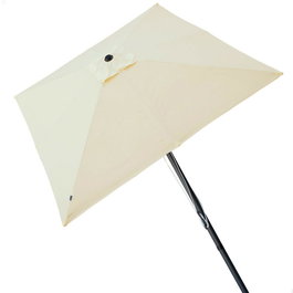 Parasol Aktive Crema Aluminio Acero 270 x 270 cm