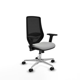 PIQUERAS Y CRESPO Silla de oficina Mardos Gris claro y Negro