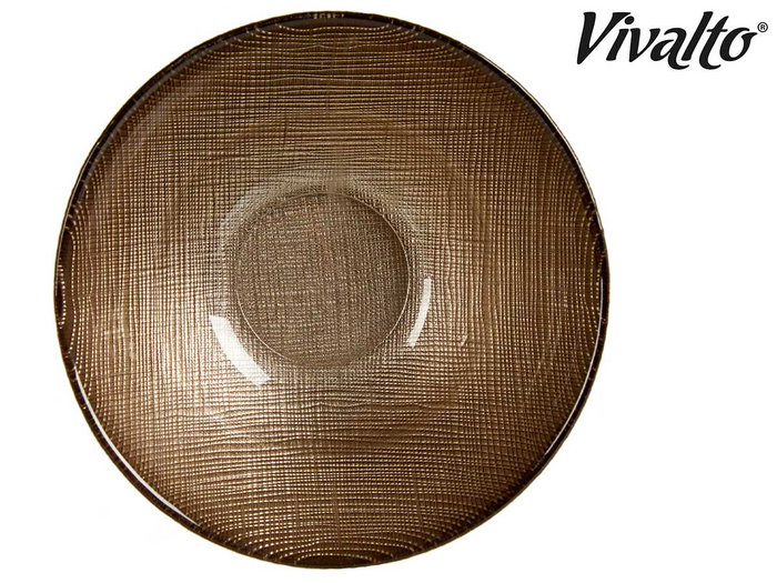 Vivalto Bol de Vidrio Oro Viejo Set de 24 unidades de 15 cm