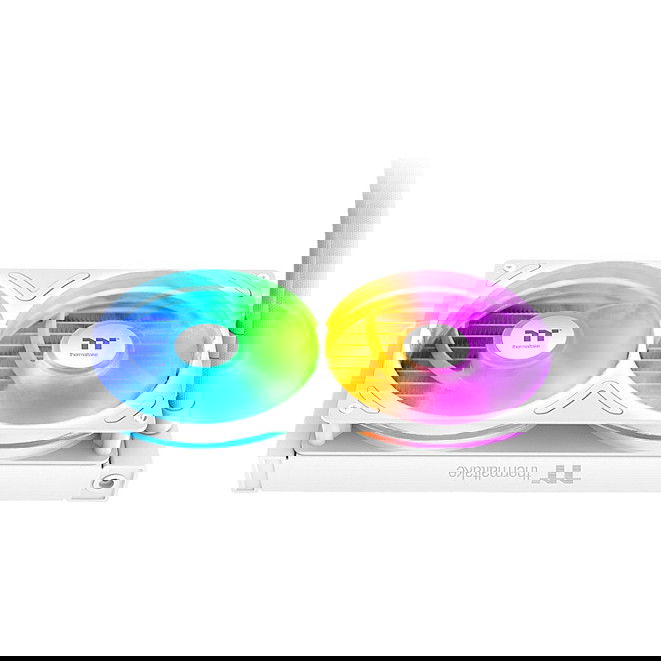 Thermaltake TH240-S V3 ARGB Sync AIO Snow Edition - Refrigeración Líquida para CPU 240mm, 2x Ventiladores 120mm ARGB, Blanco