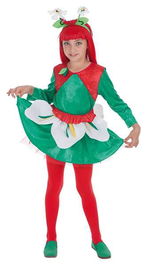 Creaciones Llopis Disfraz Infantil Gusana y Flor T-2 (5-7 Años)