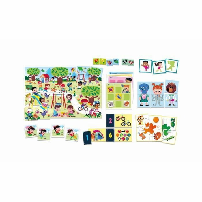 Clementoni Caja de 8 juegos en 1 - Juegos educativos de formas, colores, números y cantidades