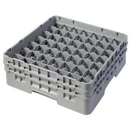 CAMBRO Cesta de lavado 49 comp. 2 alturas Gris claro