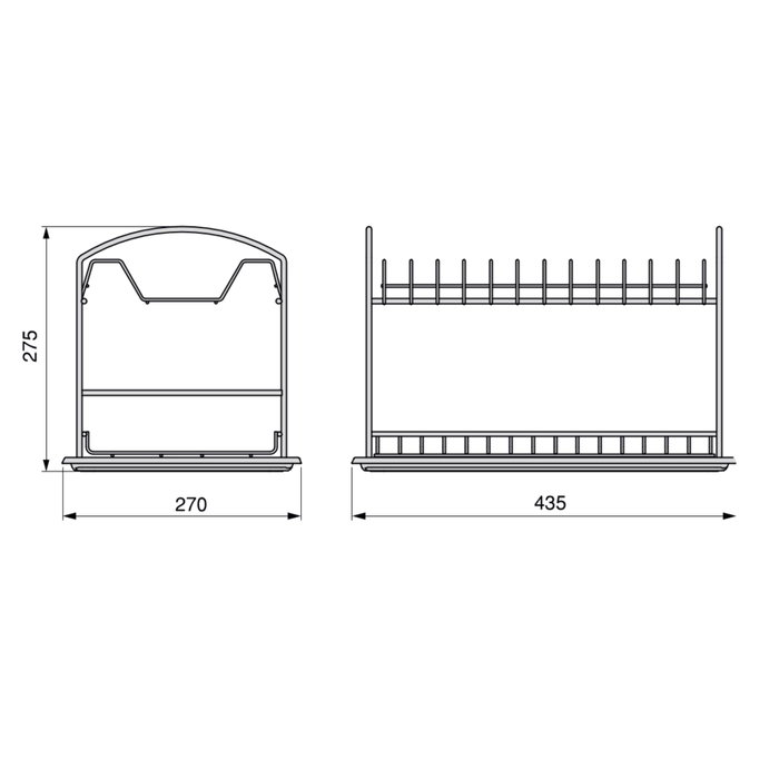 Emuca Escurreplatos para encimera Suprastar, 435x270x275mm, Acero, Cromado Emuca Escurreplatos para encimera Suprastar, 435x270x275mm, Acero, Cromado
