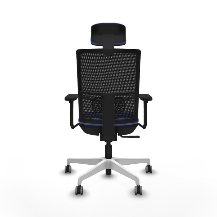 PIQUERAS Y CRESPO Silla de oficina Yunquera con Mecanismo Sincro, Azul claro y Negro