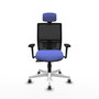 PIQUERAS Y CRESPO Silla de oficina Yunquera con Mecanismo Sincro, Azul claro y Negro