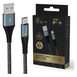 Extralink Smart Life Cable 15W USB-A a USB-C Negro 120cm