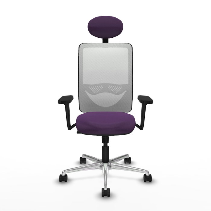 PIQUERAS Y CRESPO Silla de oficina Zulema con Mecanismo Sincro, Morado y Blanco