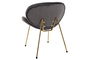 DKD Home Decor Silla Chic Terciopelo Negro Dorado 58 x 73 x 62 cm
