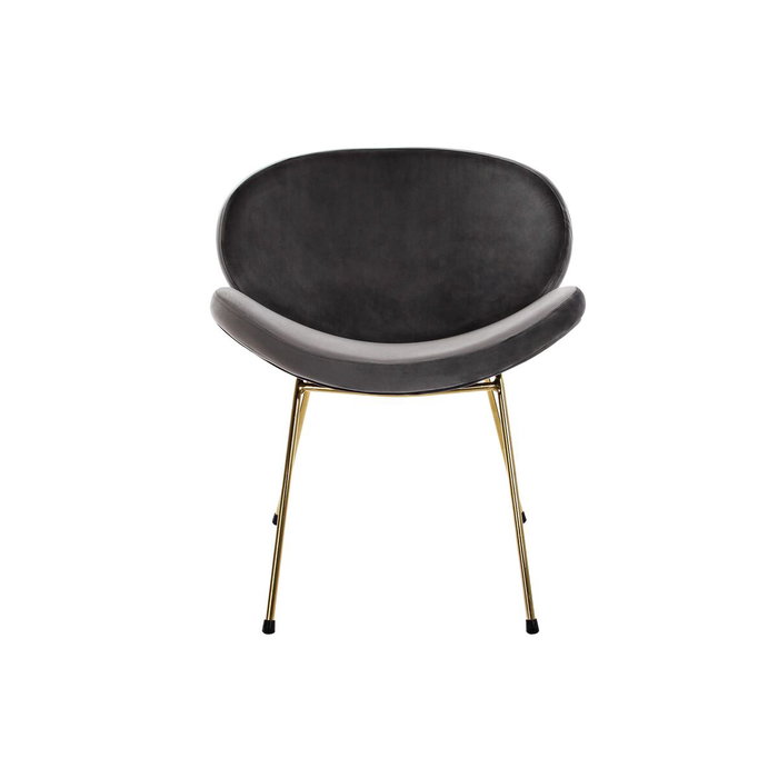 DKD Home Decor Silla de Terciopelo Negro y Dorado DKD Home Decor Silla de Terciopelo Negro y Dorado