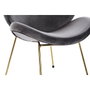 DKD Home Decor Silla de Terciopelo Negro y Dorado