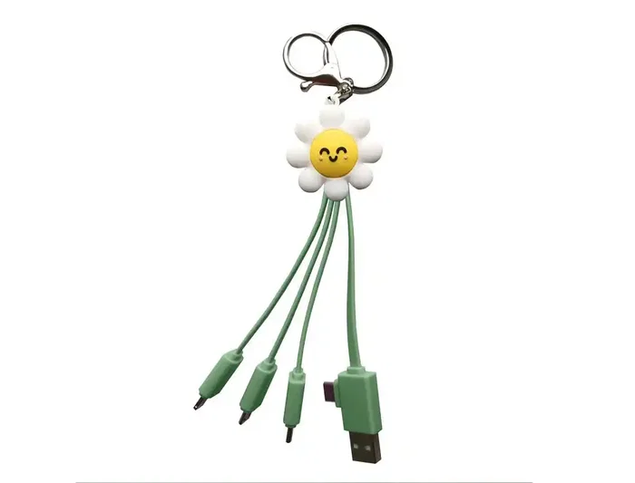 Wondee Cable Multiconector 3 en 1 USB-C, Micro USB y Lightning con Diseño Margarita Mr. Wonderful Wondee Cable Multiconector 3 en 1 USB-C, Micro USB y Lightning con Diseño Margarita Mr. Wonderful