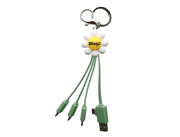 Wondee Cable Multiconector 3 en 1 USB-C, Micro USB y Lightning con Diseño Margarita Mr. Wonderful Wondee Cable Multiconector 3 en 1 USB-C, Micro USB y Lightning con Diseño Margarita Mr. Wonderful