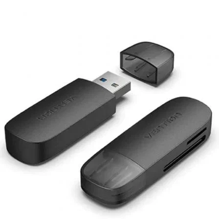 Lector de Tarjetas Externo Vention CLGB0 Negro Lector de Tarjetas Externo Vention CLGB0 Negro