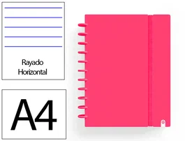 Carchivo Cuaderno Ingeniox Foam A4 80 Hojas Rayado Horizontal Rojo