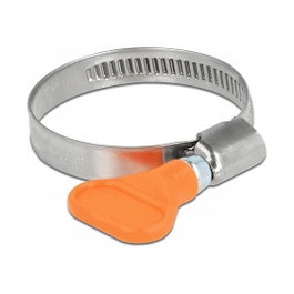 DeLOCK Abrazadera de manguera de mariposa acero inoxidable 400 SS 30-45 mm naranja, 5 unidades