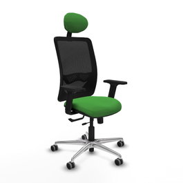PIQUERAS Y CRESPO Silla de oficina Zulema Verde y Negro con Mecanismo Sincro/Traslack