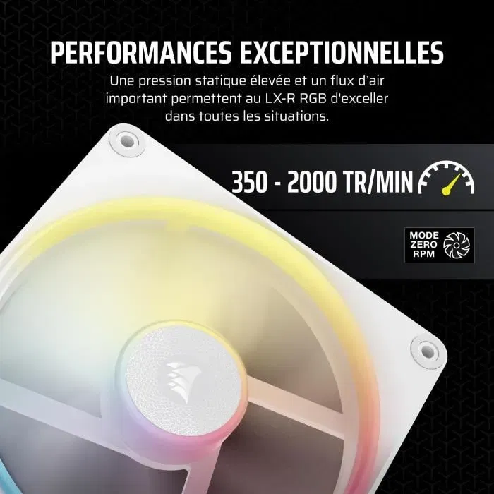 Corsair CO-9051056-WW Refrigeración de PC iCUE LINK LX140R RGB Blanco con Doble Ventilador